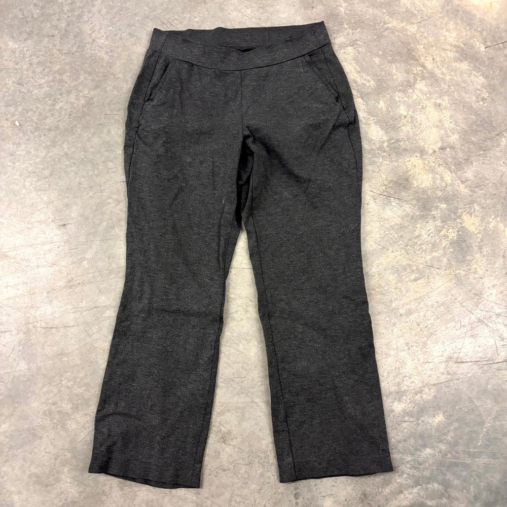 Lane Bryant Charcoal Gray Ponte Knit Pull On Pants Plus Size 14/16 Straight Leg